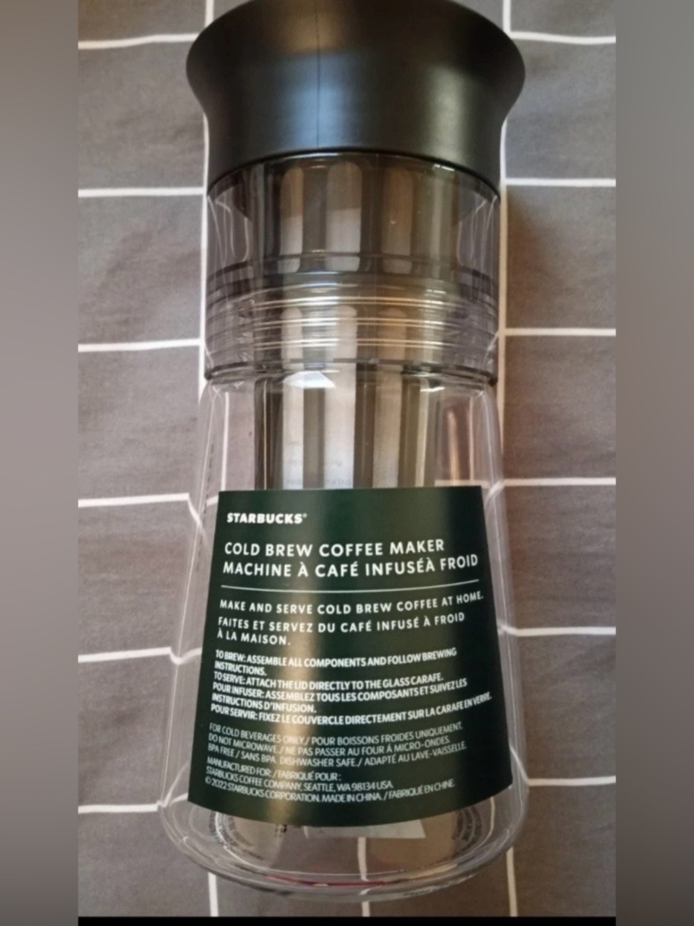 Starbucks Black and Clear Cold Brew Coffee Maker